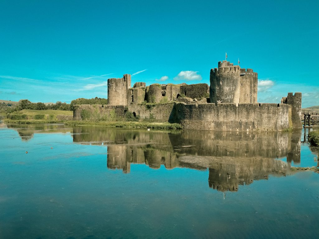 Caerphilly Castle Wales UK